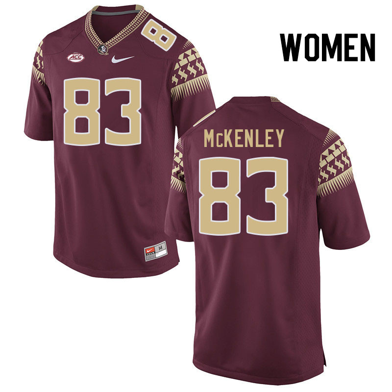 Women #83 Zamari McKenley Florida State Seminoles College Football Jerseys Stitched Sale-Garnet